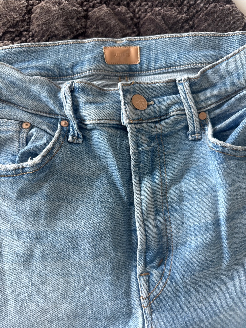 Mother Jeans Light Blue Straight-Leg Women’s Jeans - Classic Wash - Picture 2 of 4